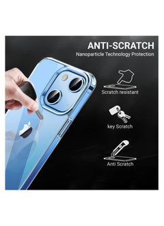 PRIMEEIGHT Transparent Crystal Clear iPhone 13 and iPhone 14 Case Case 6.1 inch Shockproof Curved Edges case HD Clear Anti Scratch protective case [NOT FOR 14 AND 13 PRO]  - Image 3