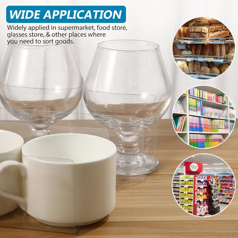 20pcs Clear Acrylic Shelf Dividers for Kitchen Cabinets - Image 2