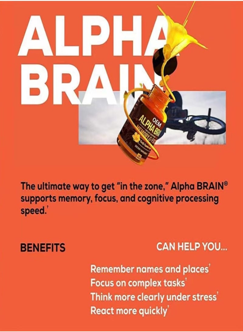 Alpha - Nootropic Brain Supplement for Men and Women  Memory Mental Clarity  Cognitive Improvement  Focus Capsules with 60 Count - Image 1