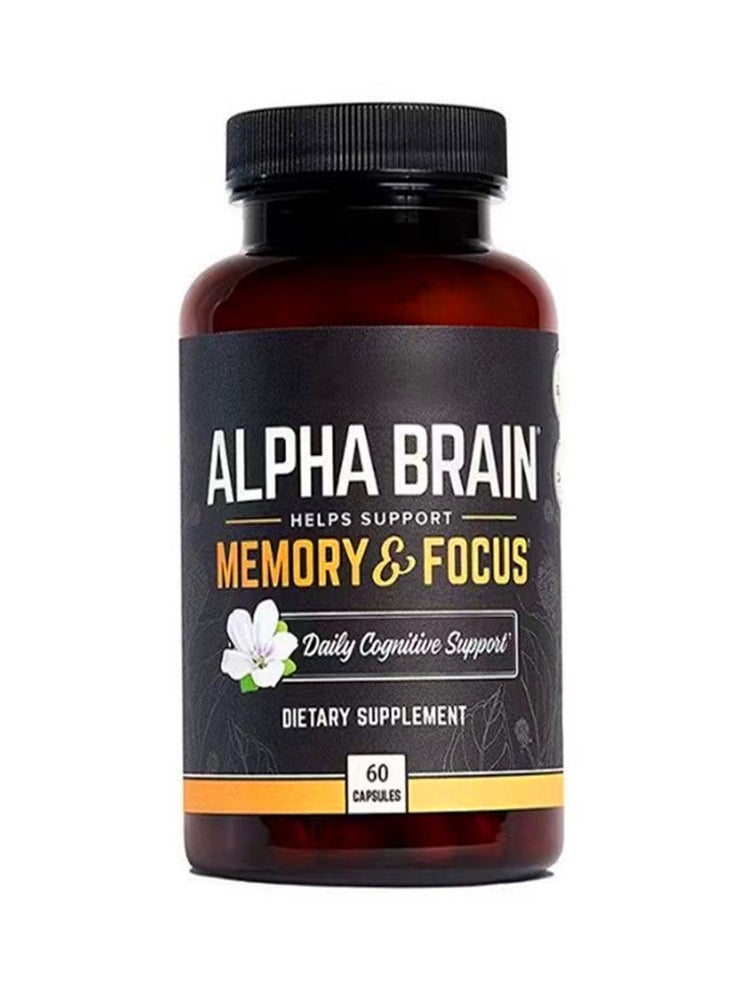 Alpha - Nootropic Brain Supplement for Men and Women  Memory Mental Clarity  Cognitive Improvement  Focus Capsules with 60 Count - Image 1