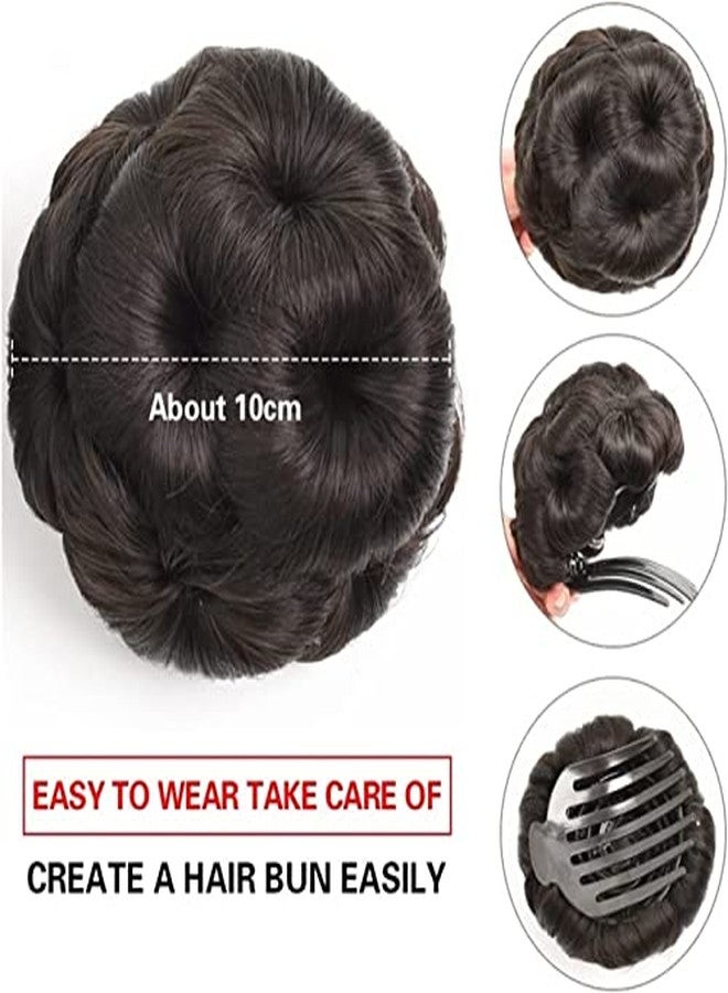 Pinaka (Set of 1) Women's Hair Juda Bun With Artificial Synthetic (Brown) - Image 3