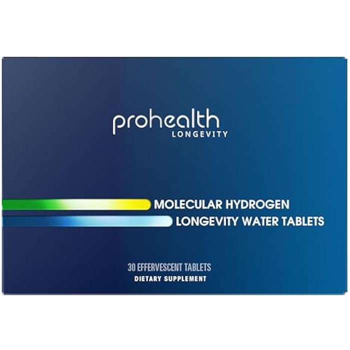 ProHealth Molecular Hydrogen Longevity Water Tablets | Clinically Studied | Third-Party Tested | 80 mg, 30 Tablets - Image 1