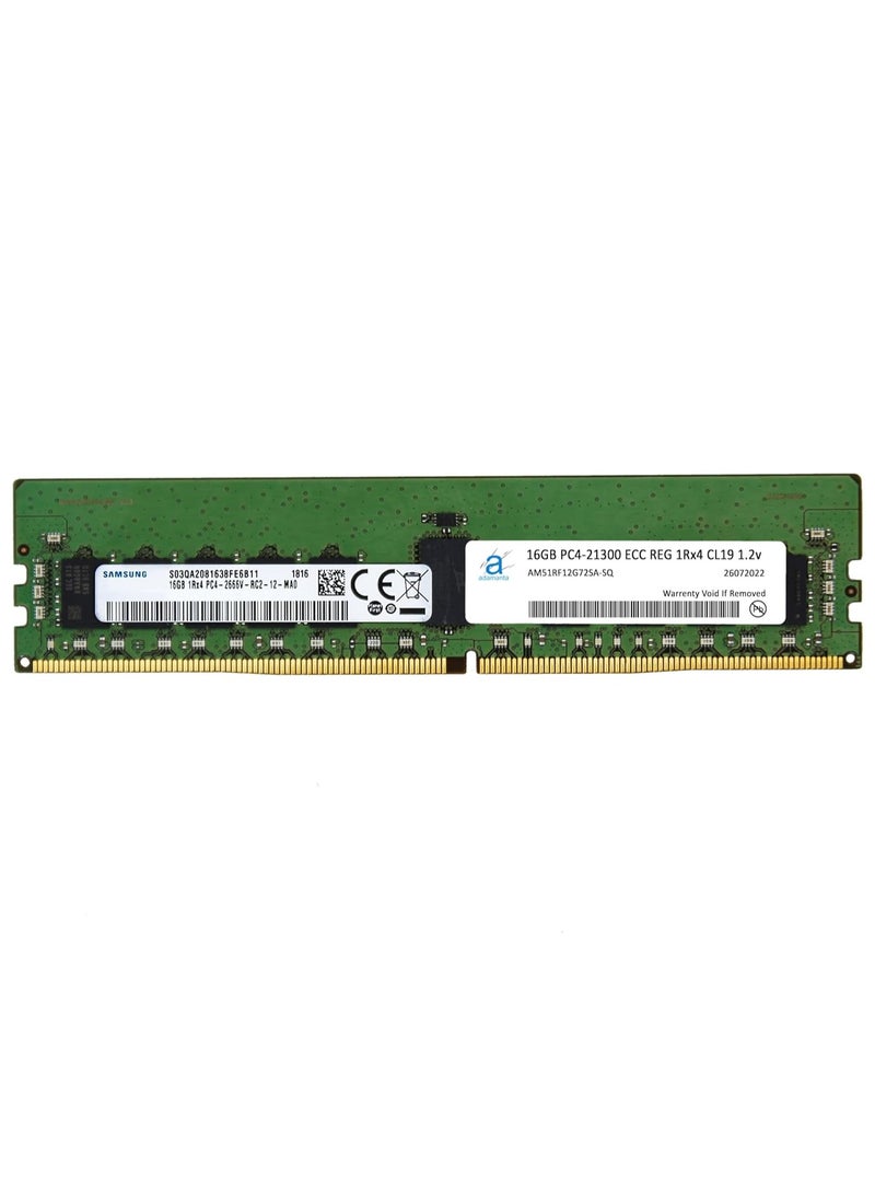 Generic Genuine 16GB 1x16GB RAM Compatible with HP ProLiant Servers DDR4 2666MHZ PC4-21300 ECC Registered RDIMM 1Rx4 CL19 1.2V Original 