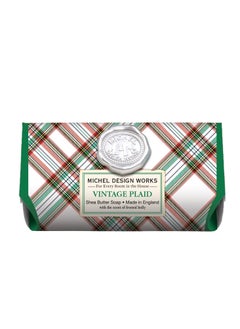 Michel Design Works Michel Design Works Large Bath Soap Bar, Vintage Plaid 