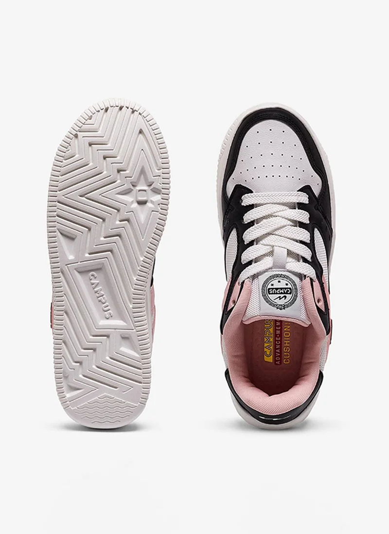 Campus FLOD Women Flod Memory Foam Lace-Up Sneakers-White for Women | Best Price UAE