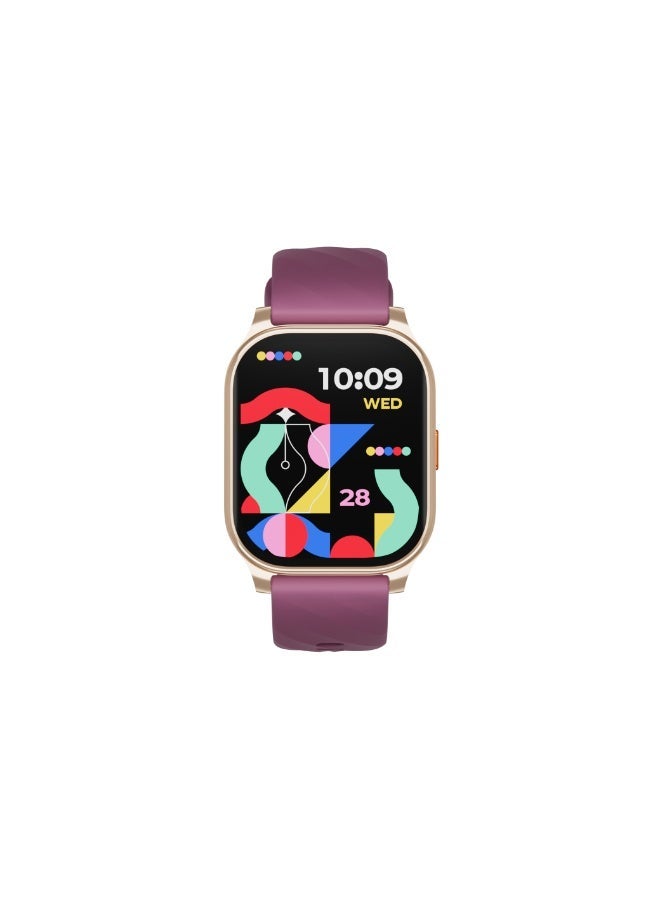 AROAQ SW01 Smartwatch – 2.04” AMOLED, Heart Rate & SpO2 Monitoring, Bluetooth Calling, Multi-Sport Tracker, Wireless Charging, IP67 Waterproof - Purple - Image 2