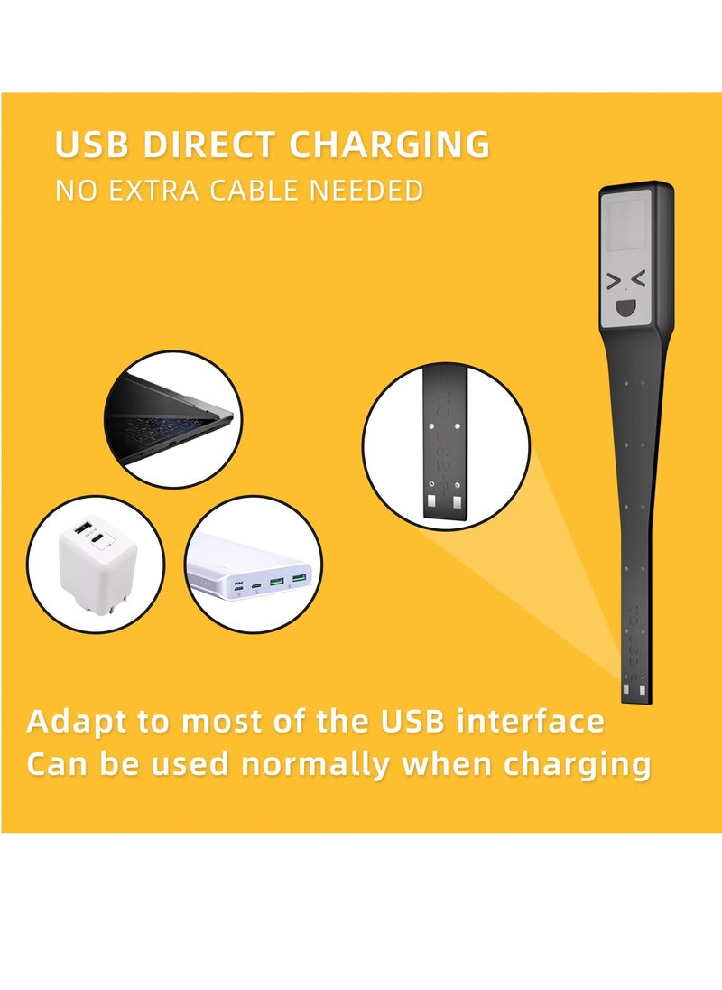Excefore - Lightweight Rechargeable 9 LED Amber Book Light, Portable Rechargeable Reading Lamp for Kindle, for Kindle, Travel,and Study,Bookmark Light with 3 Colors & Stepless Dimming - Image 1