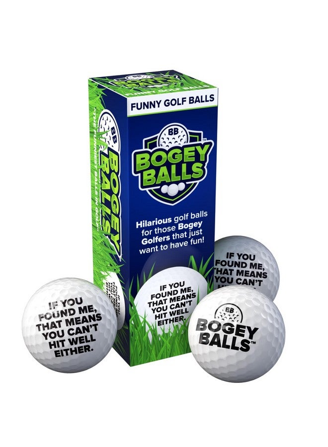Laughing Smith Smith Funny Golf Balls (Bogey Balls) 3 Pack - Cool Golf Accessories For Men Women Kids - Unique Novelty Gifts For Golfers Gift Stuff - Prank Fun Trick Fake Cute Ball - Golf Goodie Bag Items - Image 1