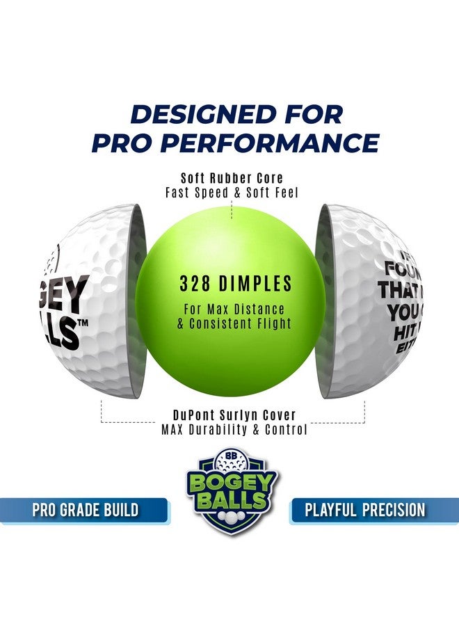 Laughing Smith Smith Funny Golf Balls (Bogey Balls) 3 Pack - Cool Golf Accessories For Men Women Kids - Unique Novelty Gifts For Golfers Gift Stuff - Prank Fun Trick Fake Cute Ball - Golf Goodie Bag Items - Image 3