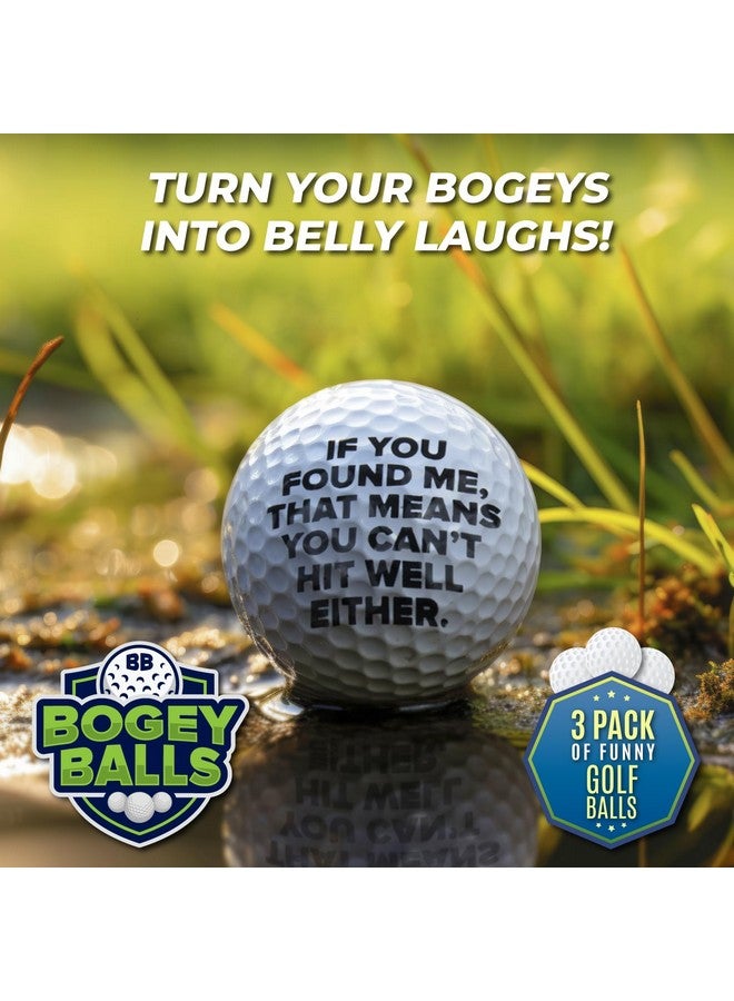 Laughing Smith Smith Funny Golf Balls (Bogey Balls) 3 Pack - Cool Golf Accessories For Men Women Kids - Unique Novelty Gifts For Golfers Gift Stuff - Prank Fun Trick Fake Cute Ball - Golf Goodie Bag Items - Image 2