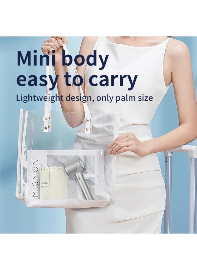 إلترازون Mini Portable Handheld Fan – Rechargeable Personal Travel Fan with Infinitely Variable Speed (120-Level), Compact White Design, USB-C Charging – Powerful Cooling for Adults & Kids - Image 3