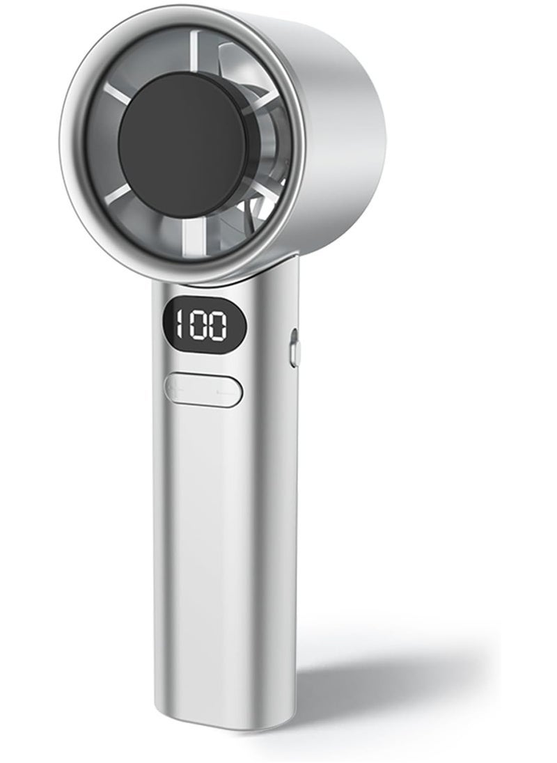 إلترازون Mini Portable Handheld Fan – Rechargeable Personal Travel Fan with Infinitely Variable Speed (120-Level), Compact White Design, USB-C Charging – Powerful Cooling for Adults & Kids - Image 1