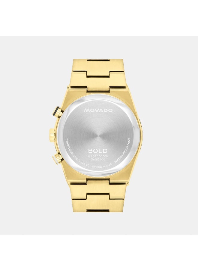 Movado Bold Quest Men Quartz Black Dial Chronograph Stainless Steel Watch 3601198 - Image 3