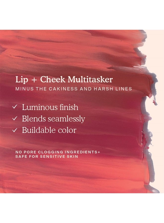 TOWER 28 BeachPlease Luminous Tinted Balm, POWER HOUR | Multi-Purpose Cheek and Lip Cream Blush in Terracotta | Dewy Finish | Green Tea and Aloe Vera Extract - Image 1