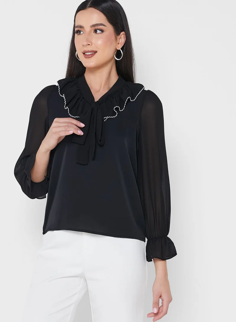 ELLA Ruffle Detail Top