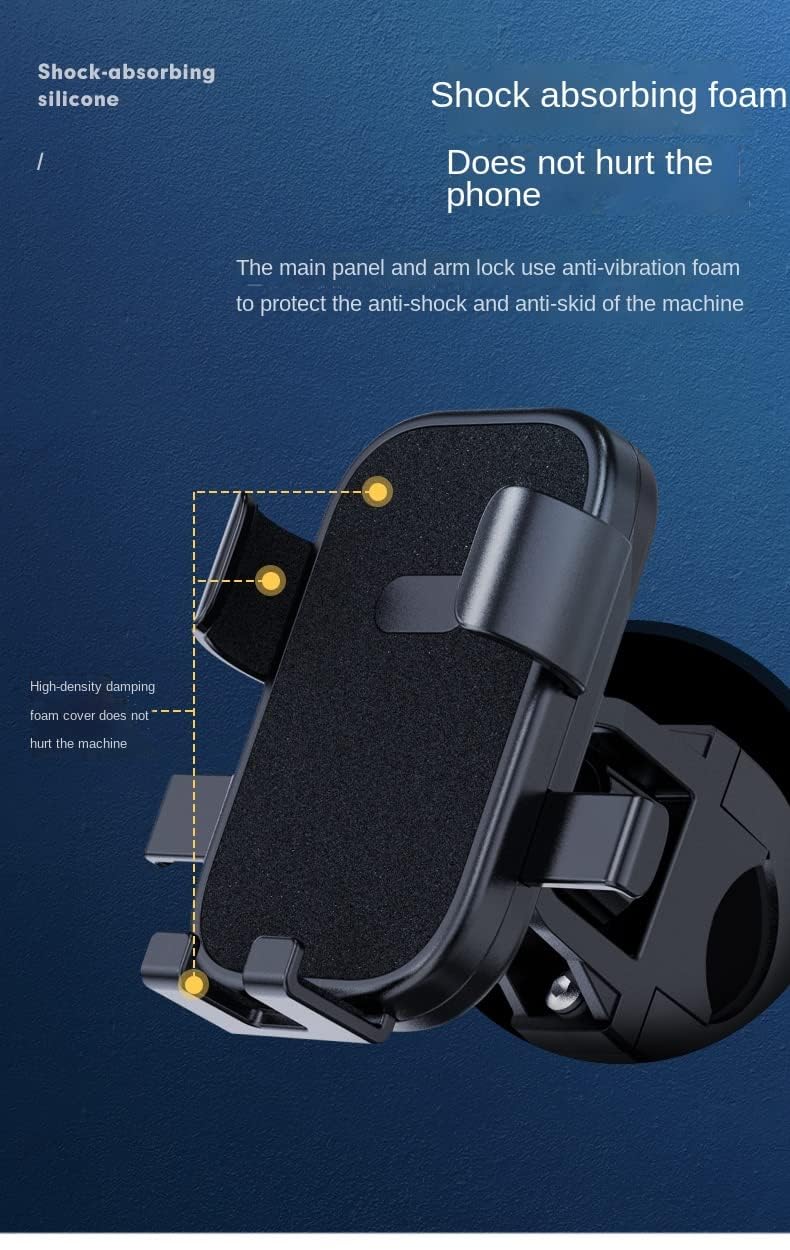 Striff حامل موبايل للدراجات، الدراجات النارية، السكوتر، الدراجات، حامل موبايل للدراجات بقبضة الفك، حامل هاتف من الألمنيوم للمقود للخرائط - أسود (Bike_Mate) - Image 4