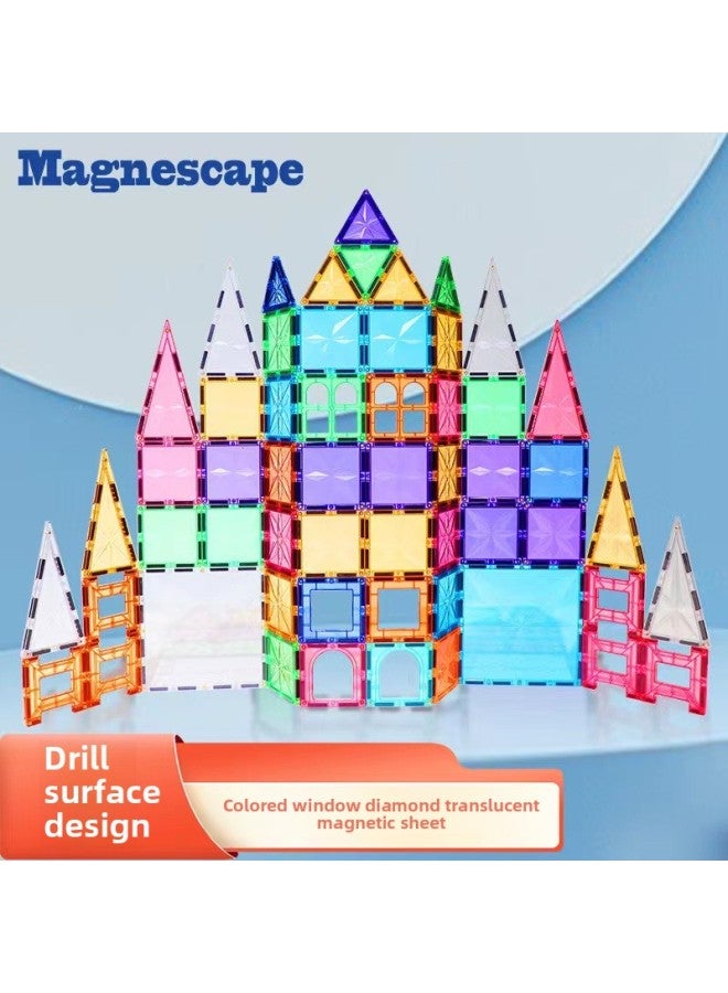 Magnescape Octagon Star Color Window Magnetic Sheet Diamond Surface Strong Magnetic Sheet Export Same-Color:Star Diamond 15cm Square 4 Color Box  - Image 2