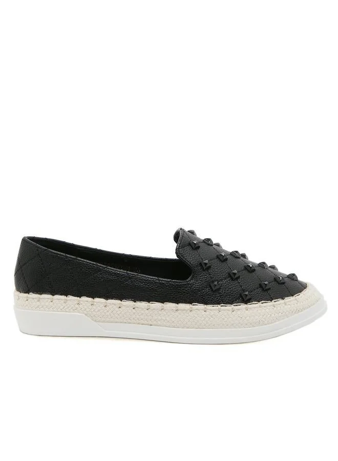 Sneak-a-Peek Sneak-a-Peek Black Studded Espadrilles