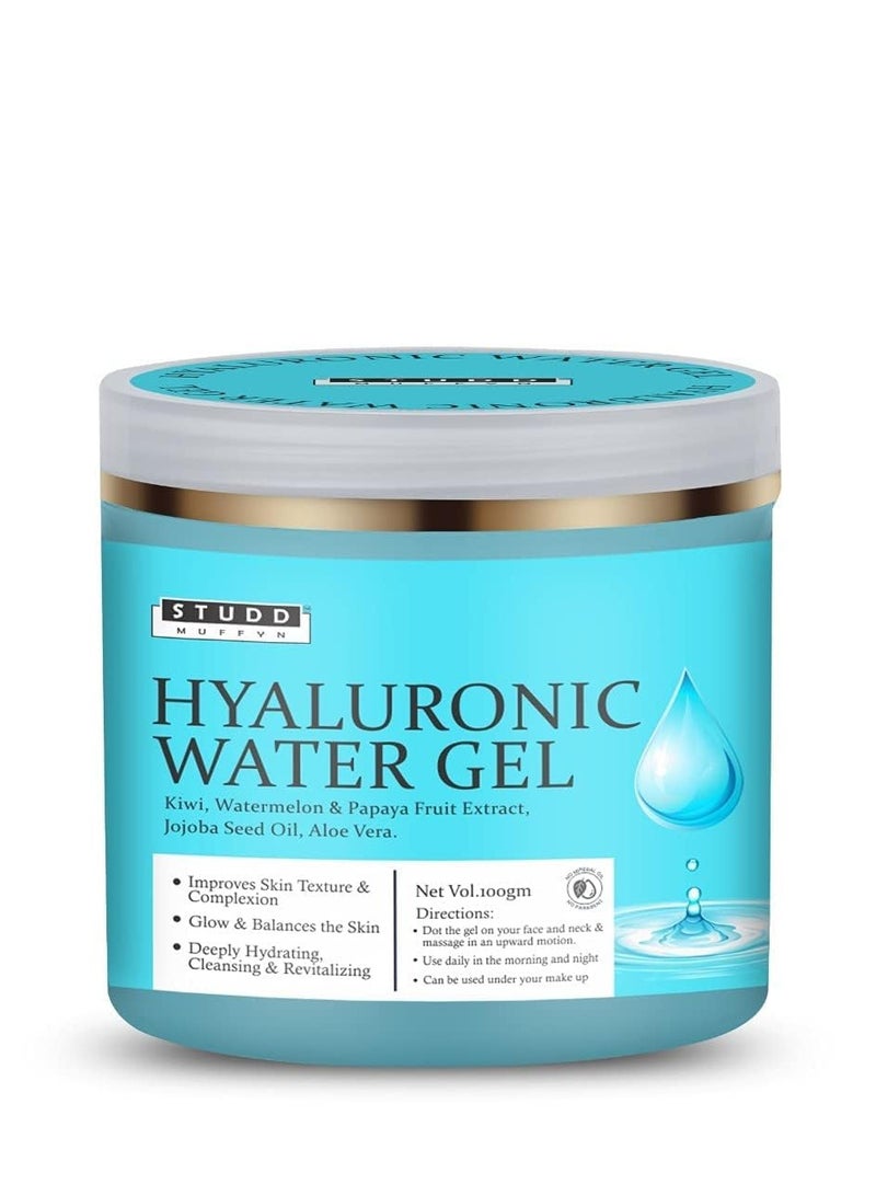 Studd Muffyn Hyaluronic Gel- for Hydration, Toning - with Hyaluronic Acid, Kiwi, Papaya, For All Skin Types for Men and Women-100ml
