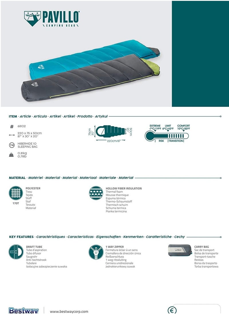 بست واي - Bestway Pavillo Sleeping bag 220x75x50 cm Hiberhide 10 Sleeping Bag - No: 68102 - Image 1