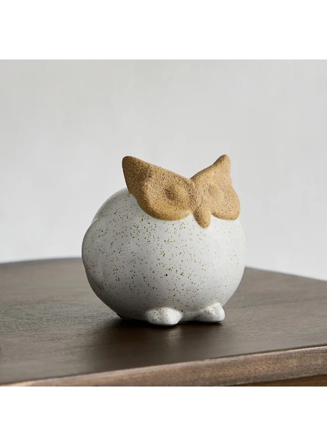 Home Box Blyth Ceramic Double Texture Owl 8.9 x 8.9 x 8.2 cm