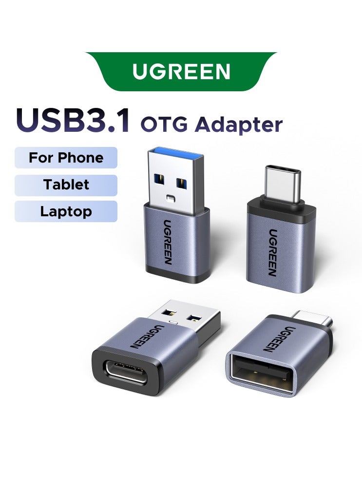 يو جرين 4 عبوات محول USB إلى Type C محول تايب سي إلى USB 3.1 ١٠ جيجابت في الثانية 18 واط وصلة تايب سي محول شحن قابس USB متين وصغير الحجم لأجهزة متعددة الكمبيوتر المحمول شاحن الهاتف محرك أقراص فلاش - Image 1