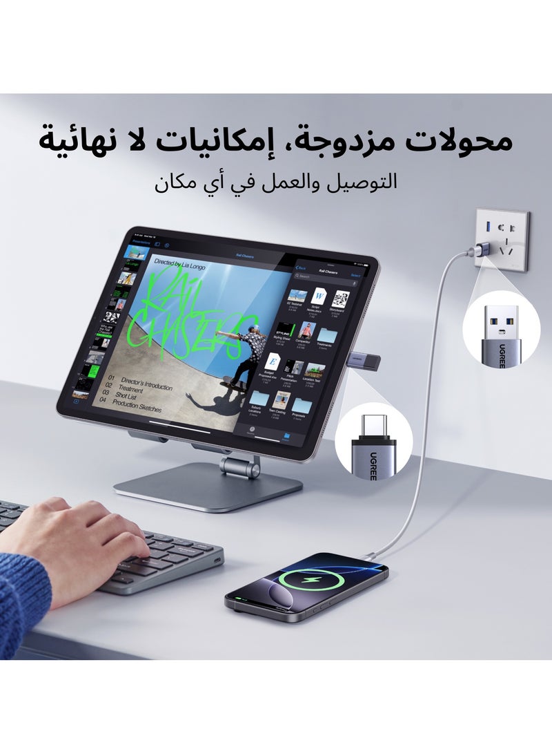 يو جرين 4 عبوات محول USB إلى Type C محول تايب سي إلى USB 3.1 ١٠ جيجابت في الثانية 18 واط وصلة تايب سي محول شحن قابس USB متين وصغير الحجم لأجهزة متعددة الكمبيوتر المحمول شاحن الهاتف محرك أقراص فلاش - Image 2