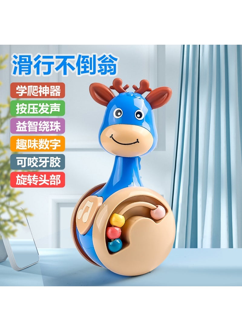 Cartoon Dinosaur Roly-Poly Toy for Kids B65 blue deer sliding Tumbler