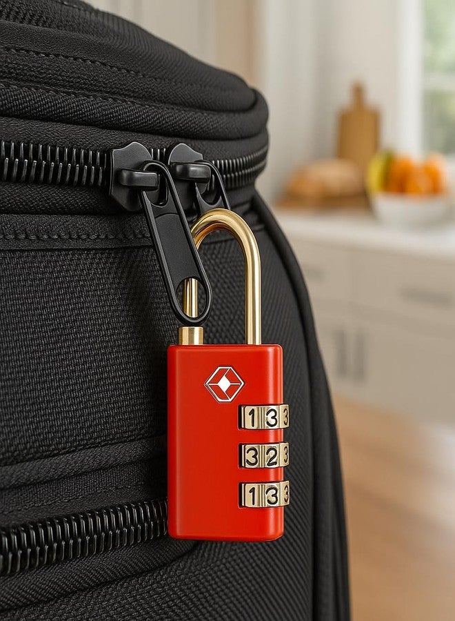 QUIRA 3 Digit Combination Padlocks TSA Approved Travel Lock for Suitcases & Bag (QR-016R) - Image 4