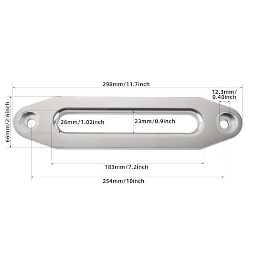 YaeKoo 10 Billet Aluminum Hawse Fairlead for Synthetic Winch 800015000 LBs Rope Cable Lead Guide - Image 3