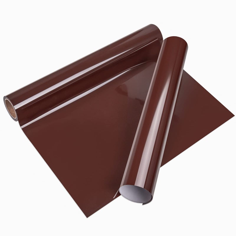 VINYL FROG Heat Transfer Vinyl Roll HTV Vinyl 12 x5ft Brown Iron on Vinyl for TShirts Heat Press Vinyl for DIY Craft Designs Brown