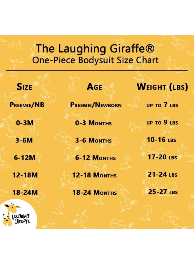 Laughing Giraffe Laughing Giraffe Baby Blank Short Sleeve Unisex Onesie Bodysuit White  - Image 3