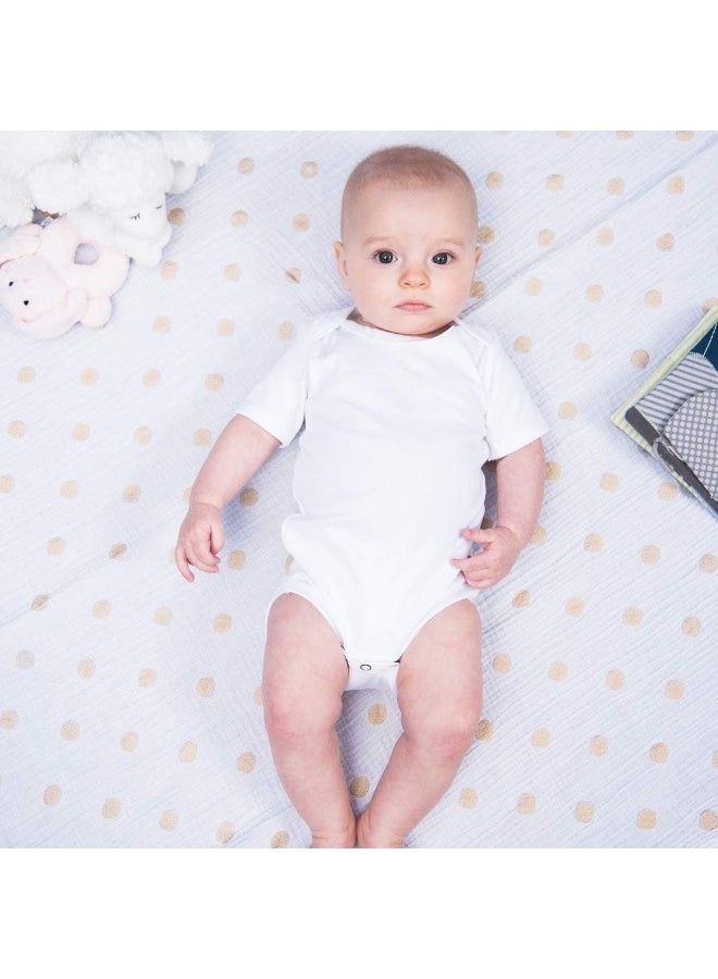 Laughing Giraffe Laughing Giraffe Baby Blank Short Sleeve Unisex Onesie Bodysuit White  - Image 2