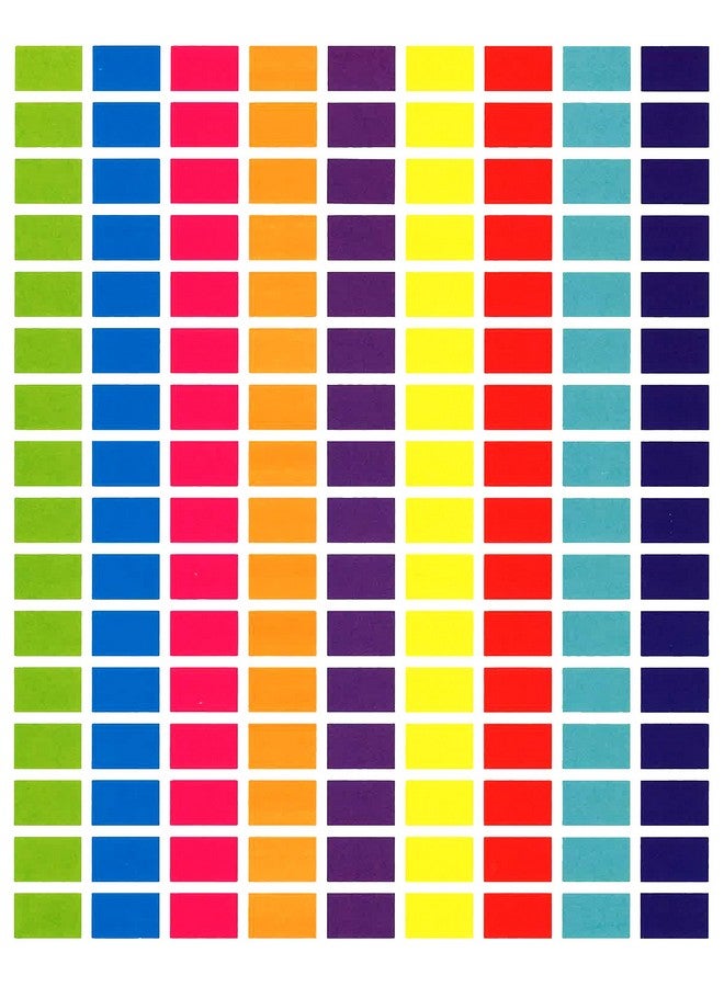 تاج-أه-روم ملصقات ملصقات Tag-A-Room مستطيلة بنقاط ترميز ملونة، مقاس 1/2 بوصة × 3/4 بوصة، 9 ألوان زاهية، ورقة مقاس 8 1/2 بوصة × 11 بوصة (عبوة من 2016 قطعة) - Image 1