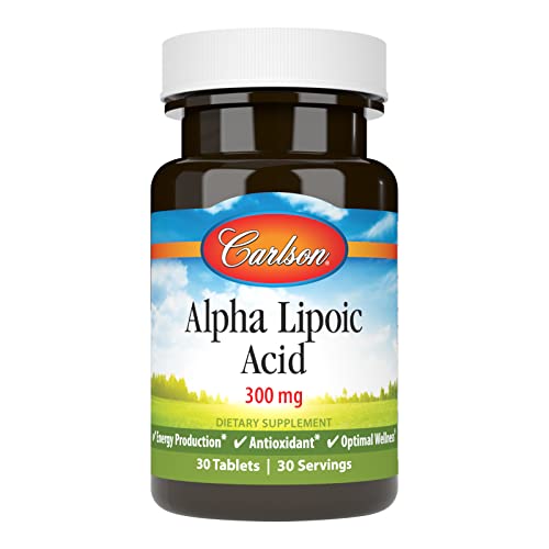 Carlson - Alpha Lipoic Acid, 300 mg, Energy Production, Universal Antioxidant, 30 Tablets - Image 1