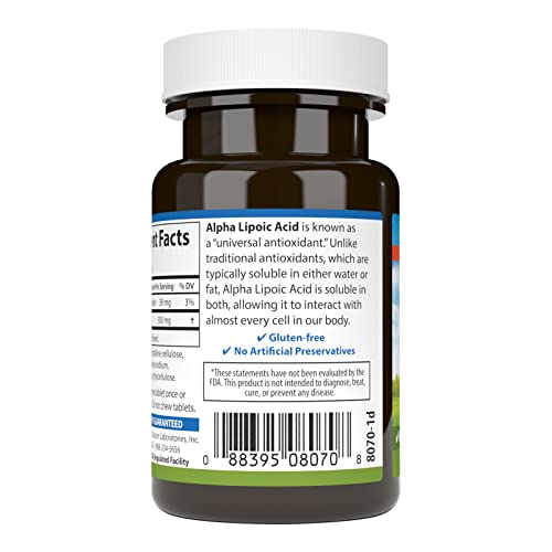 Carlson - Alpha Lipoic Acid, 300 mg, Energy Production, Universal Antioxidant, 30 Tablets - Image 3