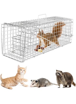 66*23*26 CM Live Animal Cage Trap, Rescue Tool Rabbit Pheasant Cage Folding Fixed Automatic Adoption Animal Mouse Cage, Large Double Door Humane Catch and Release Collapsible Cage for Stray Cats, Puppies, Bobcats, Beavers, Groundhogs, and other similar size animals - pzsku/Z0D1AEC49E28F73783CE7Z/45/1742978205/8ce97b34-22e1-4b77-9d41-b7154b8689c3