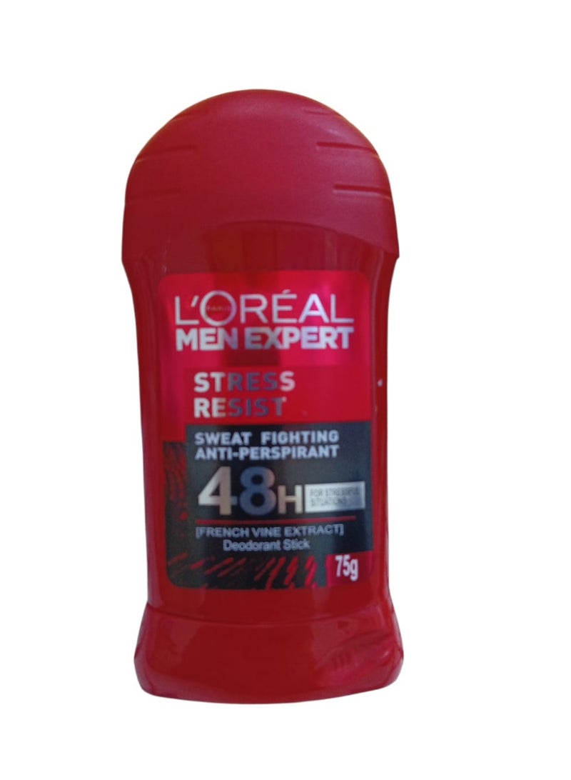 لوريال باريس مزيل عرق ستريس ريزست للرجال – حماية حتى 48 ساعة – 75 جم - Image 1