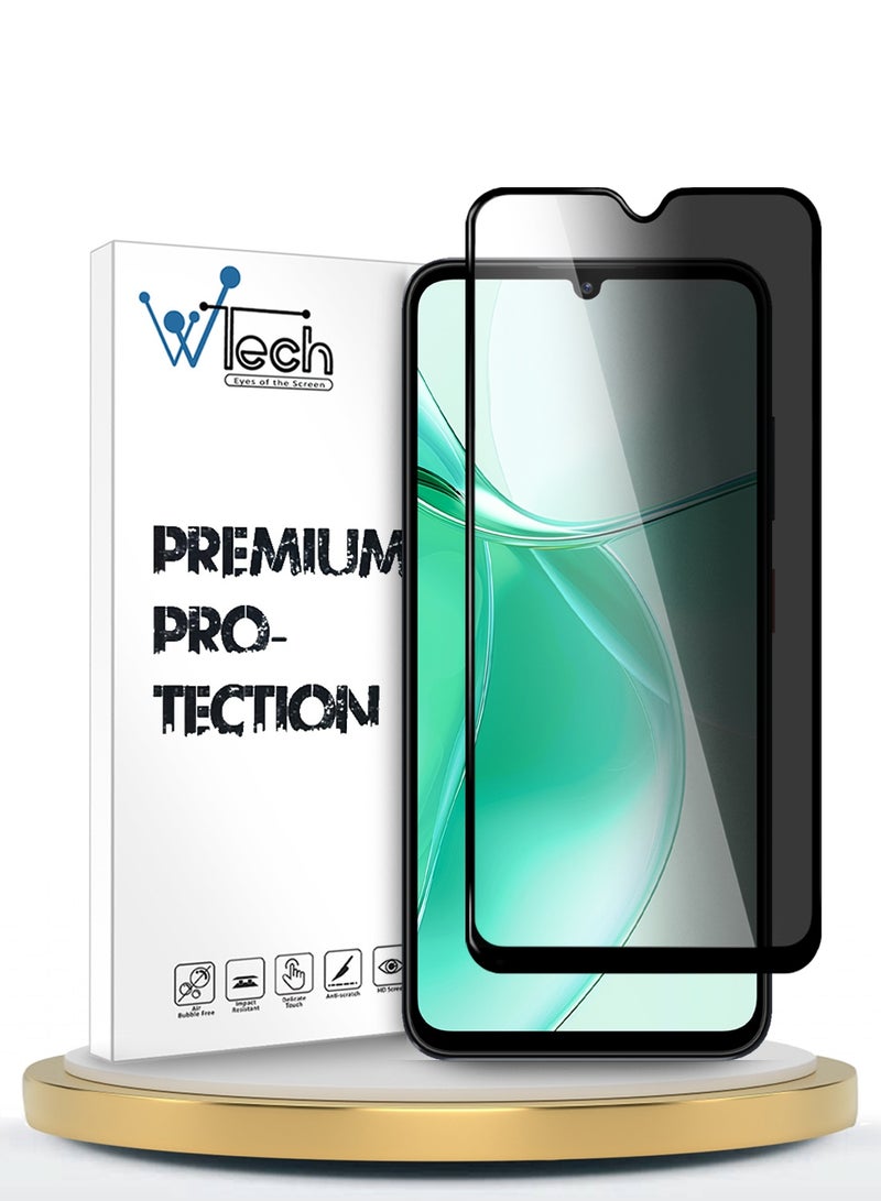 دبليو تيك زيتى بليد A35 / ز تي بليد A55 4G 2024 سلسلة بريميوم E2E واقي شاشة زجاجي مقسى كامل الغطاء - شفاف/أسود - Image 1