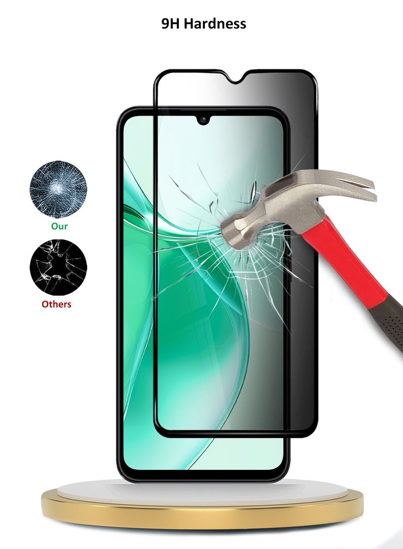 دبليو تيك زيتى بليد A35 / ز تي بليد A55 4G 2024 سلسلة بريميوم E2E واقي شاشة زجاجي مقسى كامل الغطاء - شفاف/أسود - Image 3