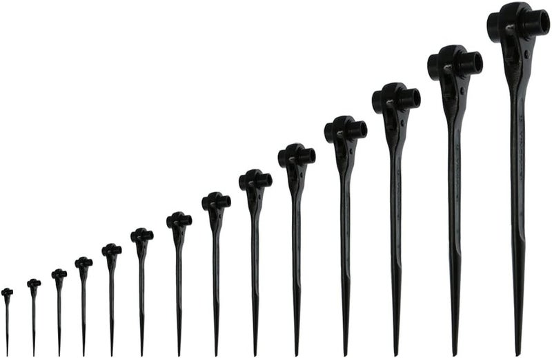 klarako Scaffold Ratchet Podger Spanner. Double Ratchet Socket Steel Black 1719mm - Image 4