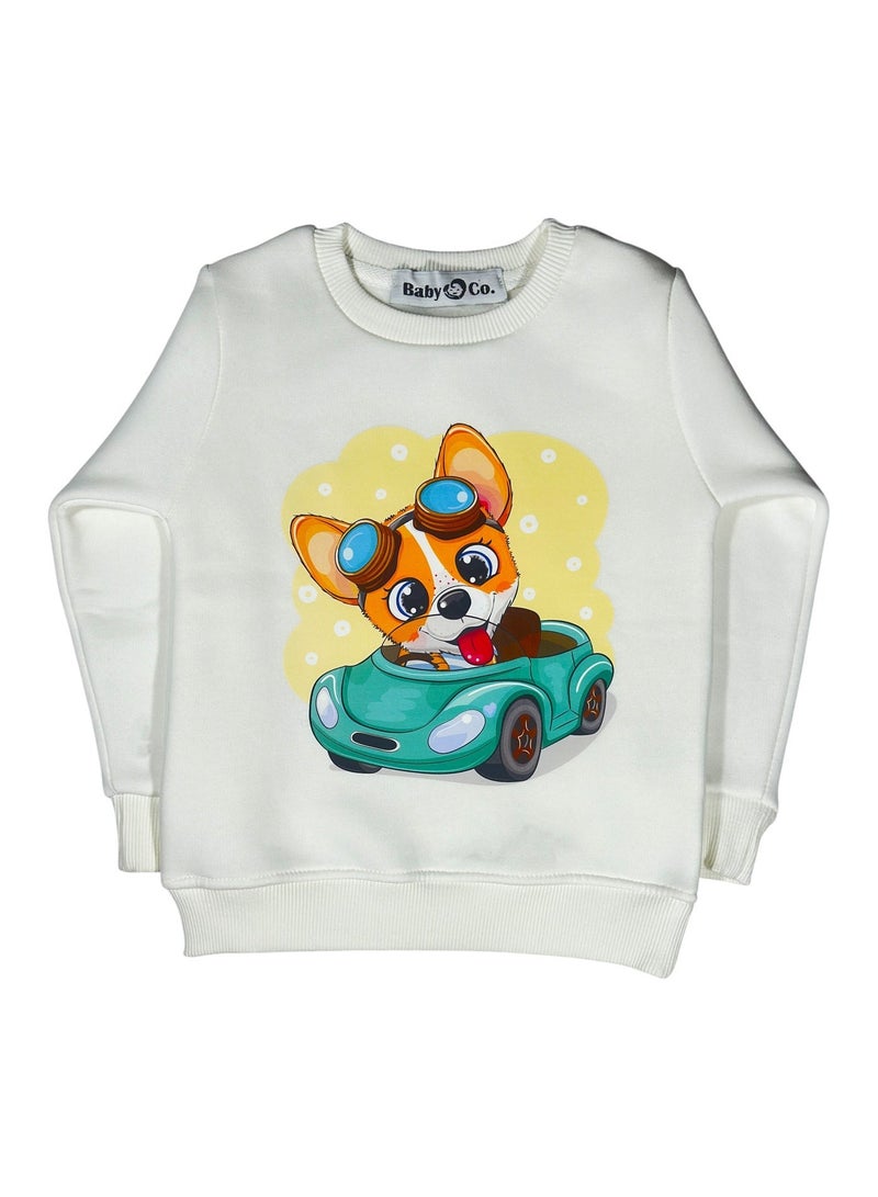 بيبي كو سويت شيرت ميلتون أوف وايت بناتي طلب في عربية - Image 2