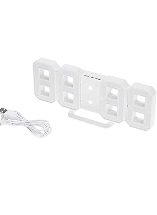 Padom 3D LED Digital Clock Glowing Night Mode Brightness Adjustable Electronic Table Clock 24/12 Hour Display Alarm Clock Wall Hanging - Image 4