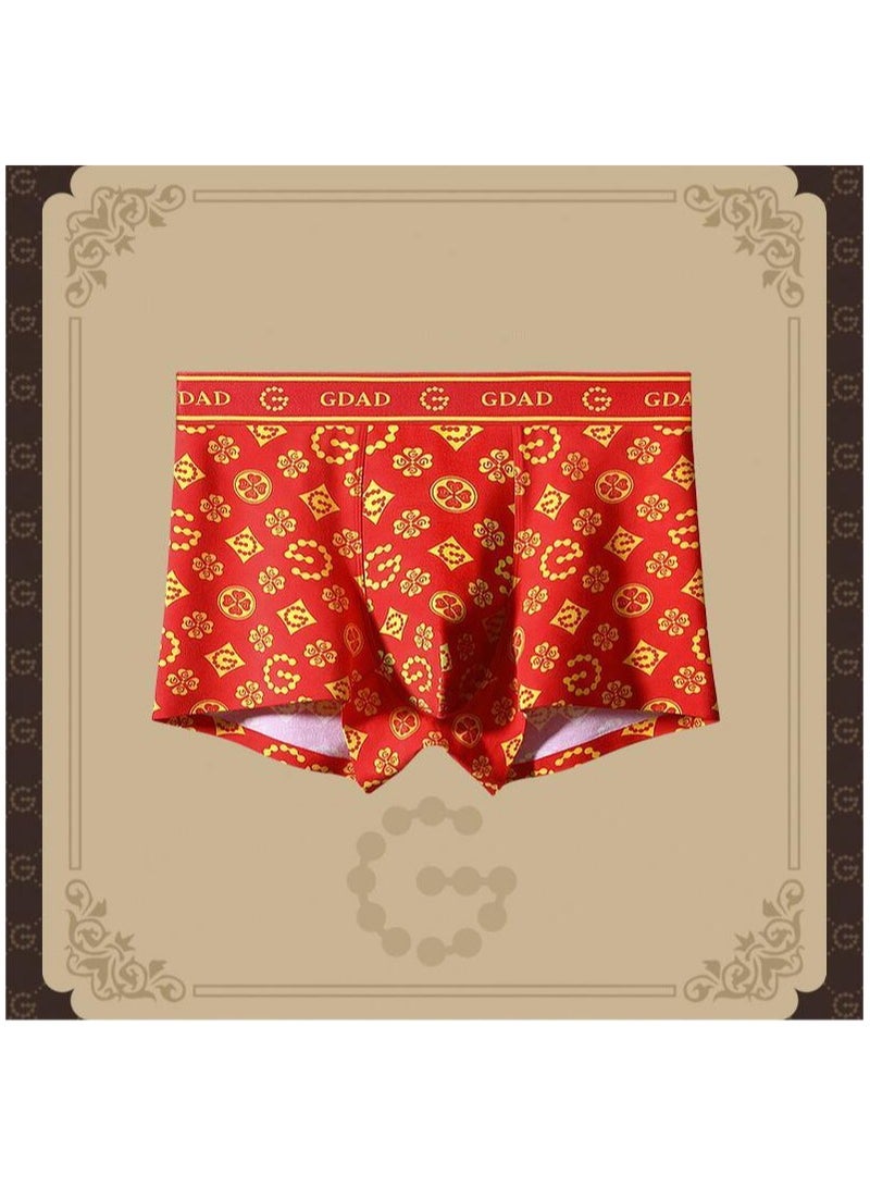 Boxed Men's Fashionable Printed Summer Lightweight Boxed Underwear Set Of 4 Pieces  - Image 2