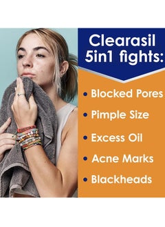 Clearasil Clearasil Stubborn Acne Control 5in1 Exfoliating Wash, Maximum Strenght with 2% Salicylic Acid Acne Treatment Medicine, Daily Acne Facial Cleanser 6.78 fl oz  - Image 4