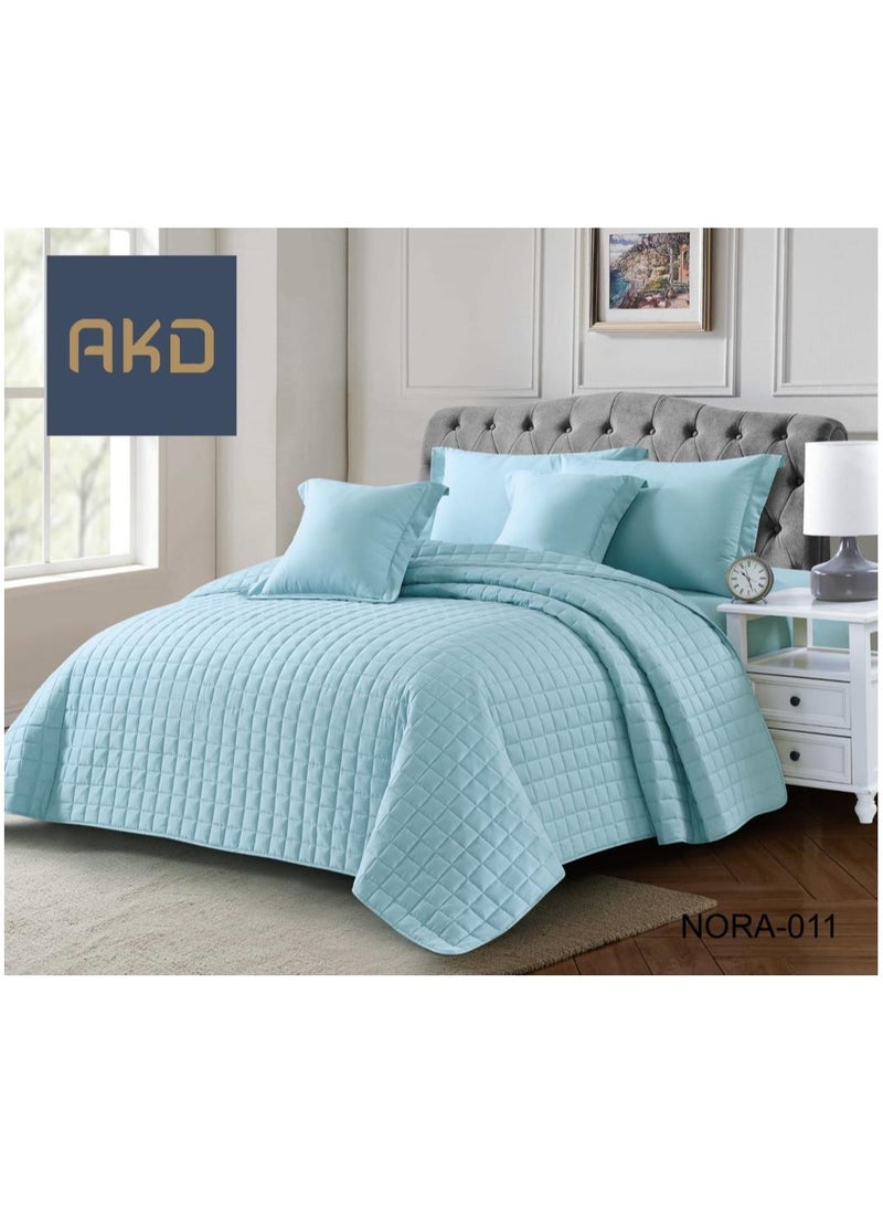 AKD Compressed two-piece comforter set, 6 plain pieces with light filling, quilt size 220 * 240 cm 