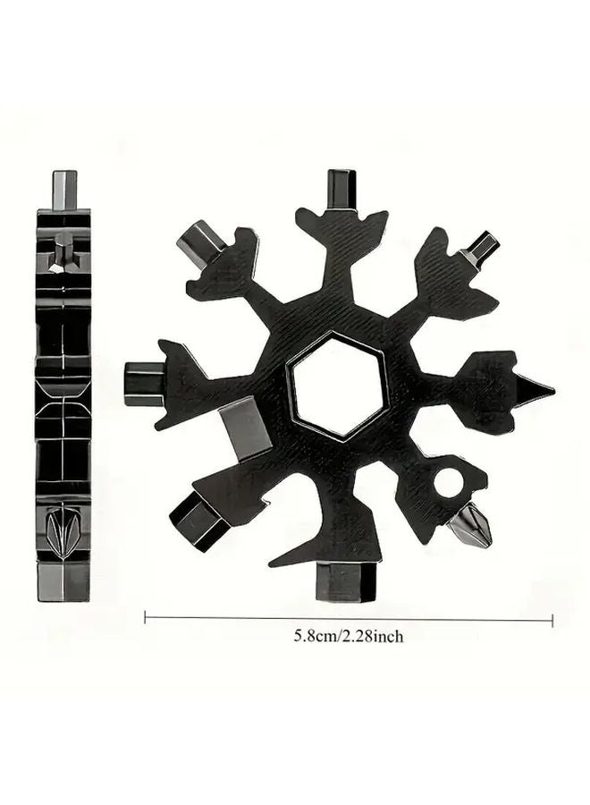 18 In 1 Multi Functional Snowflake Wrench Golden Stainless Steel Hex Key Set - Image 3