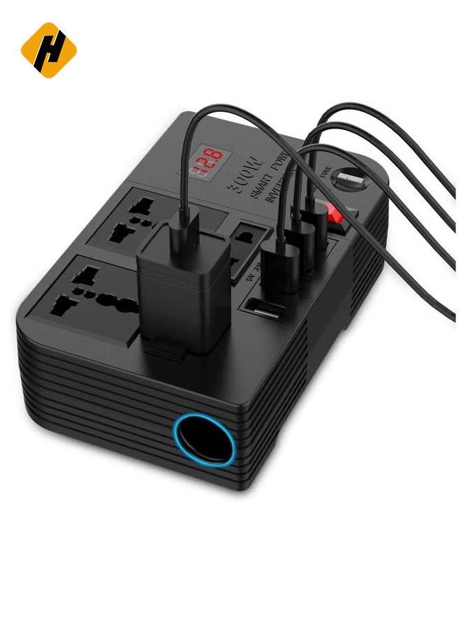 HuHa 300W Car Power Extension Socket – Spark 3 with USB 3.1A and High Voltage Safety  - Image 2