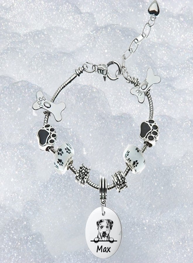 إنفينيتي كوليكشن هدايا لكلاب كاتاهاولا، سوار كاتاهاولا مزين بالخرز، مجوهرات كلاب محفورة حسب الطلب، تذكار مميز لمحبة الكلاب، هدية لمحبي الكلاب - Image 4