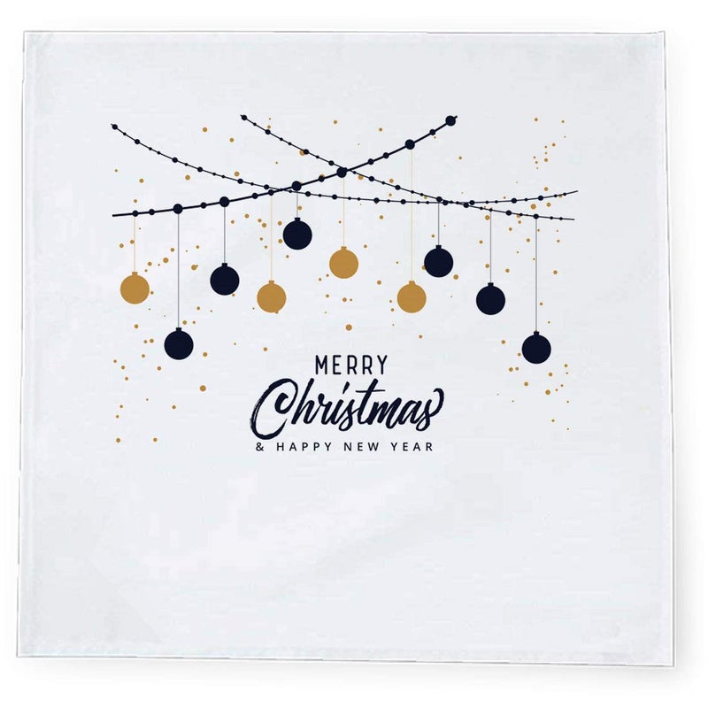 Khakee مناديل طاولة حرير تافتا بموضوع عيد الميلاد 6 قطع 10x10 لتزيين عيد الميلاد زينة عيد الميلاد هدية عيد الميلاد npxmas24P - Image 2